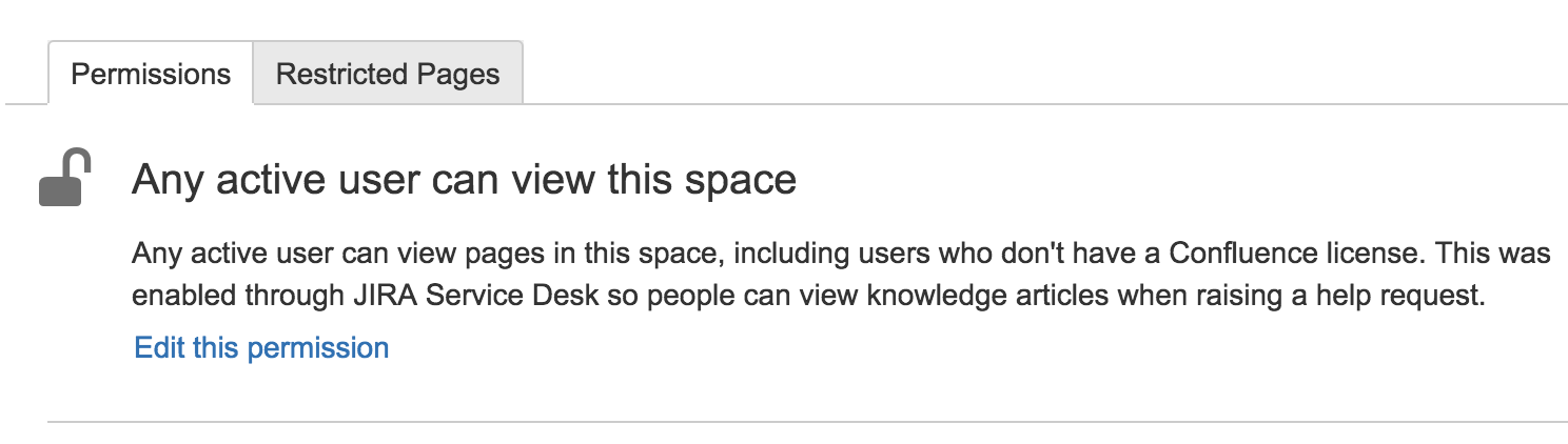 Confluence unlicenced users