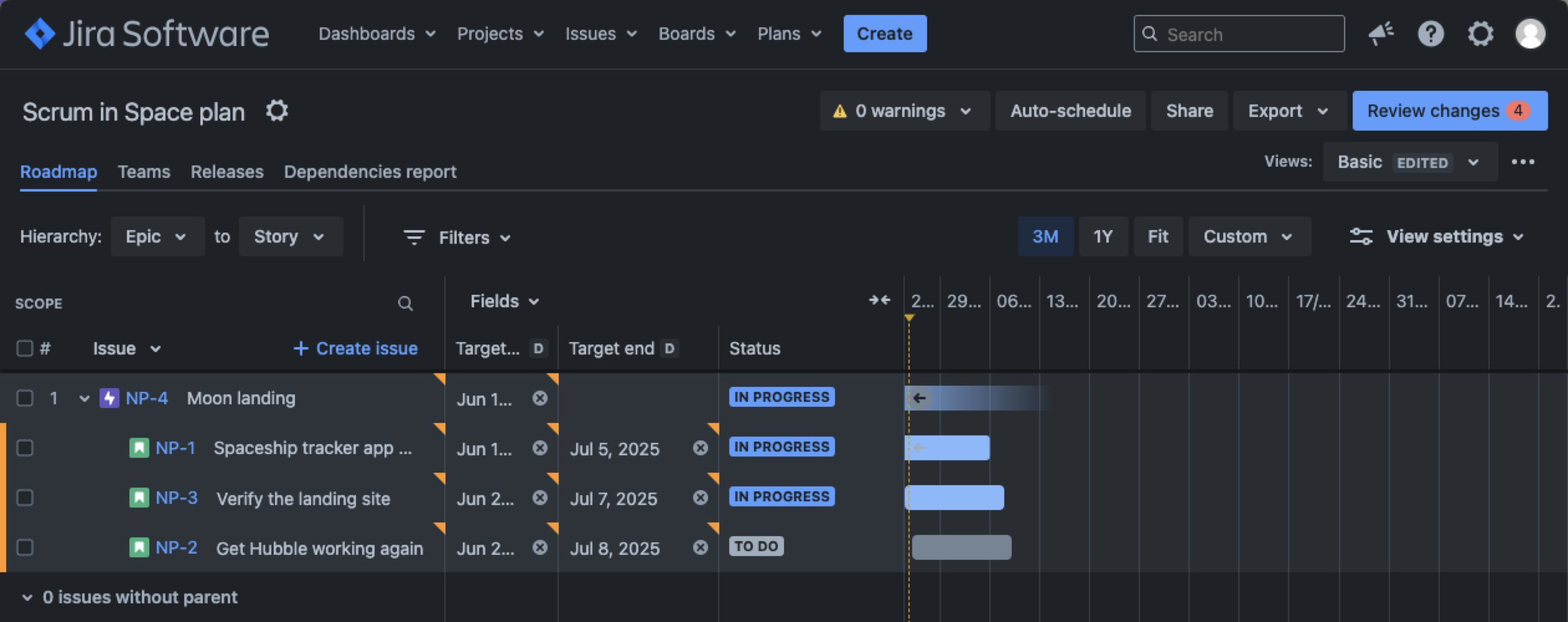 New user interface in Advanced Roadmaps